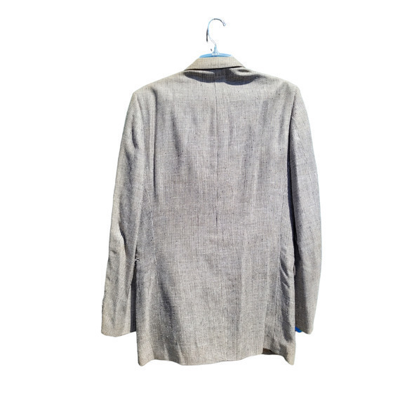 Vintage Robert Alexander Beige and Black Check Tweed 2 Button Blazer - Picture 3 of 12